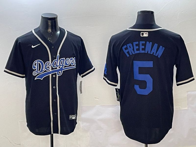 Men Los Angeles Dodgers #5 Freeman Black Fashion Game 2025 Nike MLB Jersey style 3->los angeles dodgers->MLB Jersey